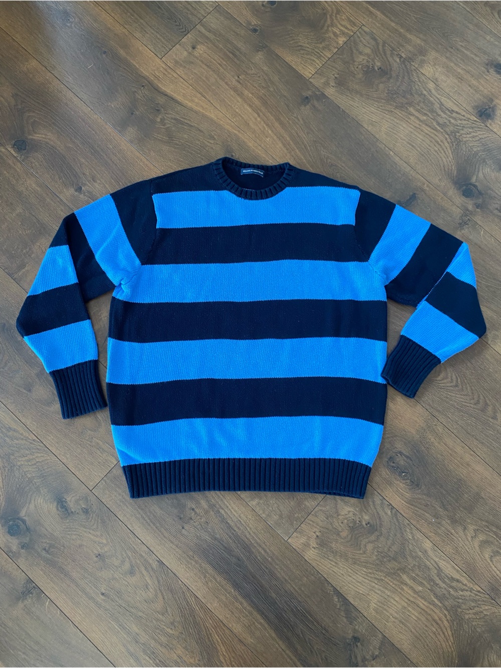 Brandy Melville Brianna Blue Striped Sweater 100% Cotton One Size